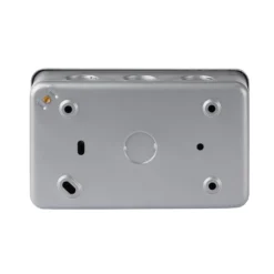 13A Grey 2 Gang Metal-clad Switched USB Socket With White Inserts -Master Yale Shop 13a grey 2 gang metal clad switched usb socket with white inserts5052931557523 04c