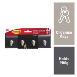 Master Yale Shop -Master Yale Shop 3m command modern medium single slate key rail holds 0 9kg0051141975702 02c