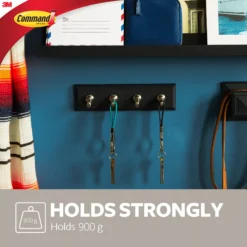 3M Command Modern Medium Single Slate Key Rail (Holds)0.9kg 18 3M Command Modern Medium Single Slate Key Rail (Holds)0.9kg -Master Yale Shop 3m command modern medium single slate key rail holds 0 9kg0051141975702 02i