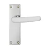 Abla Polished Chrome Effect Aluminium Latch Door Handle (L)109mm