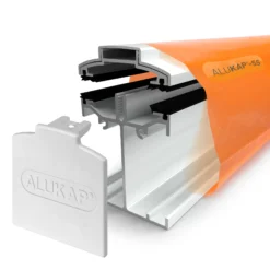 Alukap SS White Aluminium Low Profile Glazing Bar, (L)3m (W)60mm (T)90mm