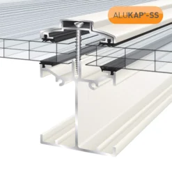 Alukap SS White Aluminium Low Profile Glazing Bar, (L)4.8m (W)60mm (T)90mm -Master Yale Shop alukap ss white aluminium low profile glazing bar l 4 8m w 60mm t 90mm5060521031223 01i bq