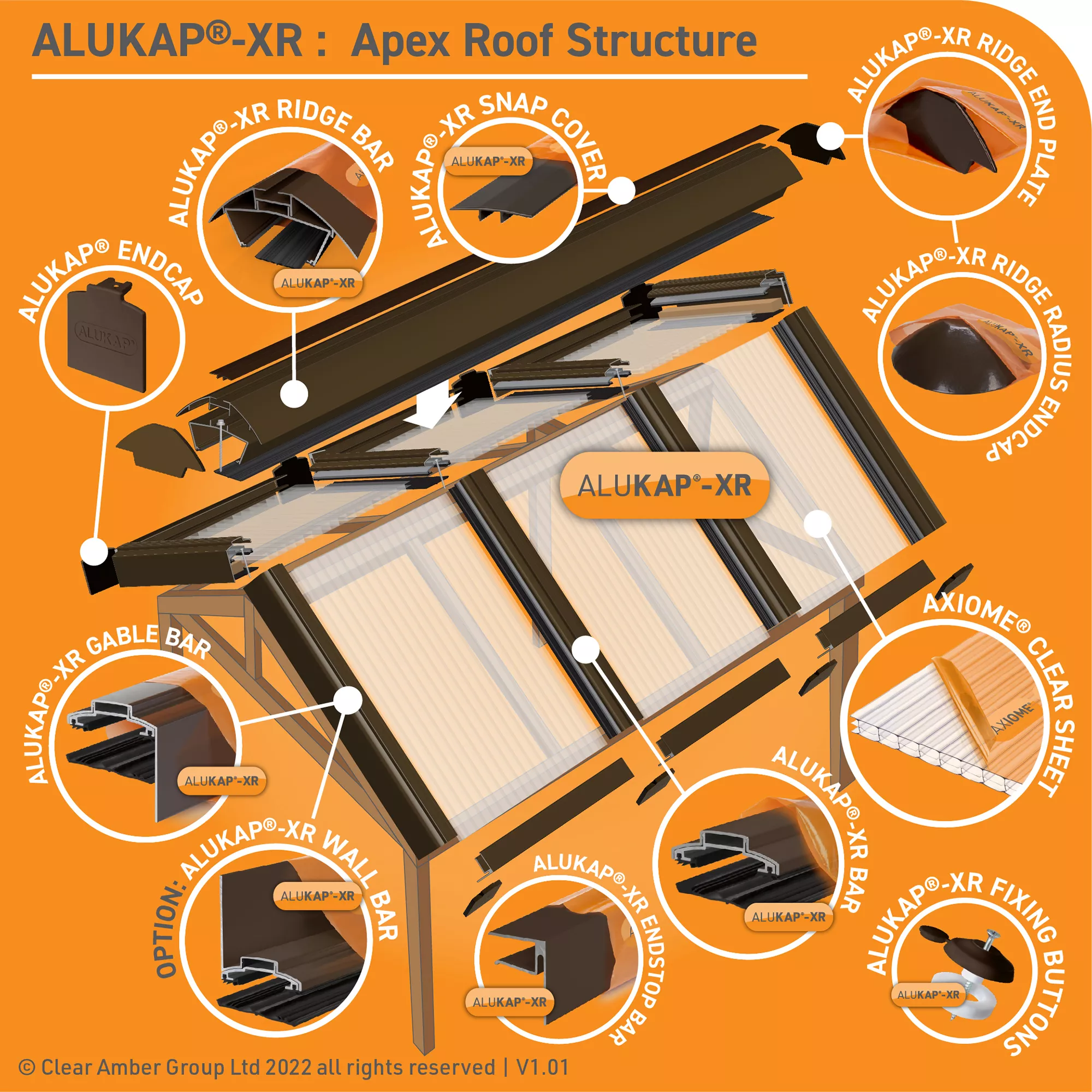 Alukap XR Brown Aluminium Glazing Bar, (L)3.6m (W)60mm 4 Alukap XR Brown Aluminium Glazing Bar, (L)3.6m (W)60mm - Image 4
