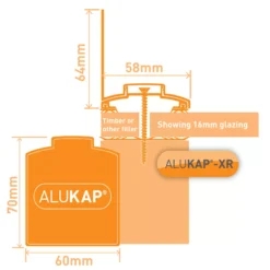 Alukap XR Brown Aluminium Glazing Bar, (L)3m (W)60mm (T)70mm -Master Yale Shop alukap xr brown aluminium glazing bar l 3m w 60mm t 70mm5060521030837 01t bq
