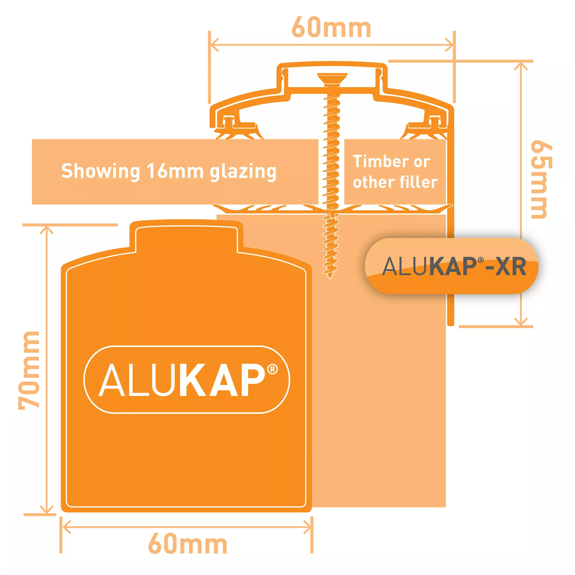 Alukap XR Brown Aluminium Glazing Bar, (L)4.8m (W)60mm (T)70mm 3 Alukap XR Brown Aluminium Glazing Bar, (L)4.8m (W)60mm (T)70mm - Image 3