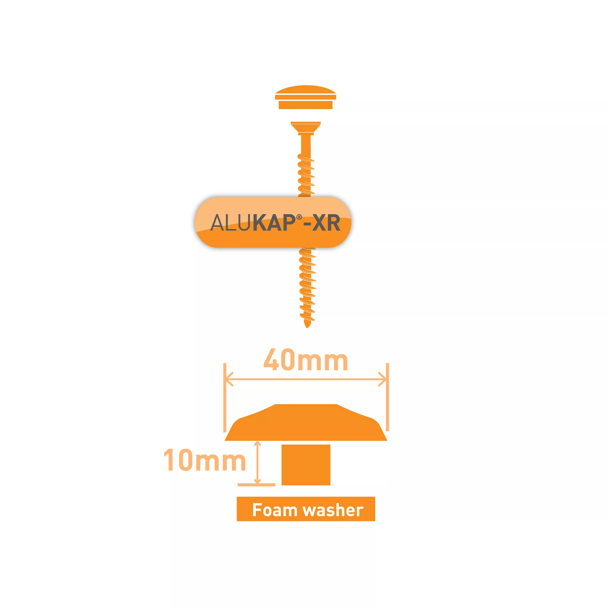 Alukap XR PZ White Polycarbonate (PC) & Steel Roofing Screw (Dia)40mm (L)55mm, Pack Of 50 3 Alukap XR PZ White Polycarbonate (PC) & Steel Roofing Screw (Dia)40mm (L)55mm, Pack Of 50 - Image 3