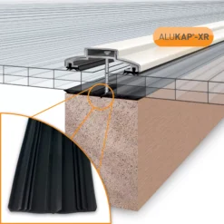 Alukap XR White Aluminium Glazing Bar, (L)3m (W)60mm (T)20mm -Master Yale Shop alukap xr white aluminium glazing bar l 3m w 60mm t 20mm5060521030769 01i bq