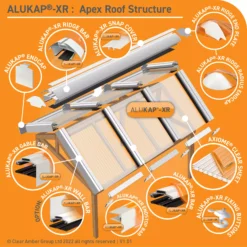 Alukap XR White Aluminium Glazing Bar, (L)3m (W)60mm (T)70mm -Master Yale Shop alukap xr white aluminium glazing bar l 3m w 60mm t 70mm5060521030806 02t bq