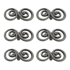 Aluminium Pewter Effect Twisted Furniture Knob, Pack Of 6