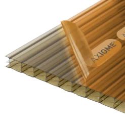 Axiome Bronze Effect Polycarbonate Multiwall Roofing Sheet (L)5m (W)690mm (T)16mm