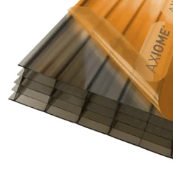 Axiome Bronze Effect Polycarbonate Multiwall Roofing Sheet (L)5m (W)690mm (T)25mm