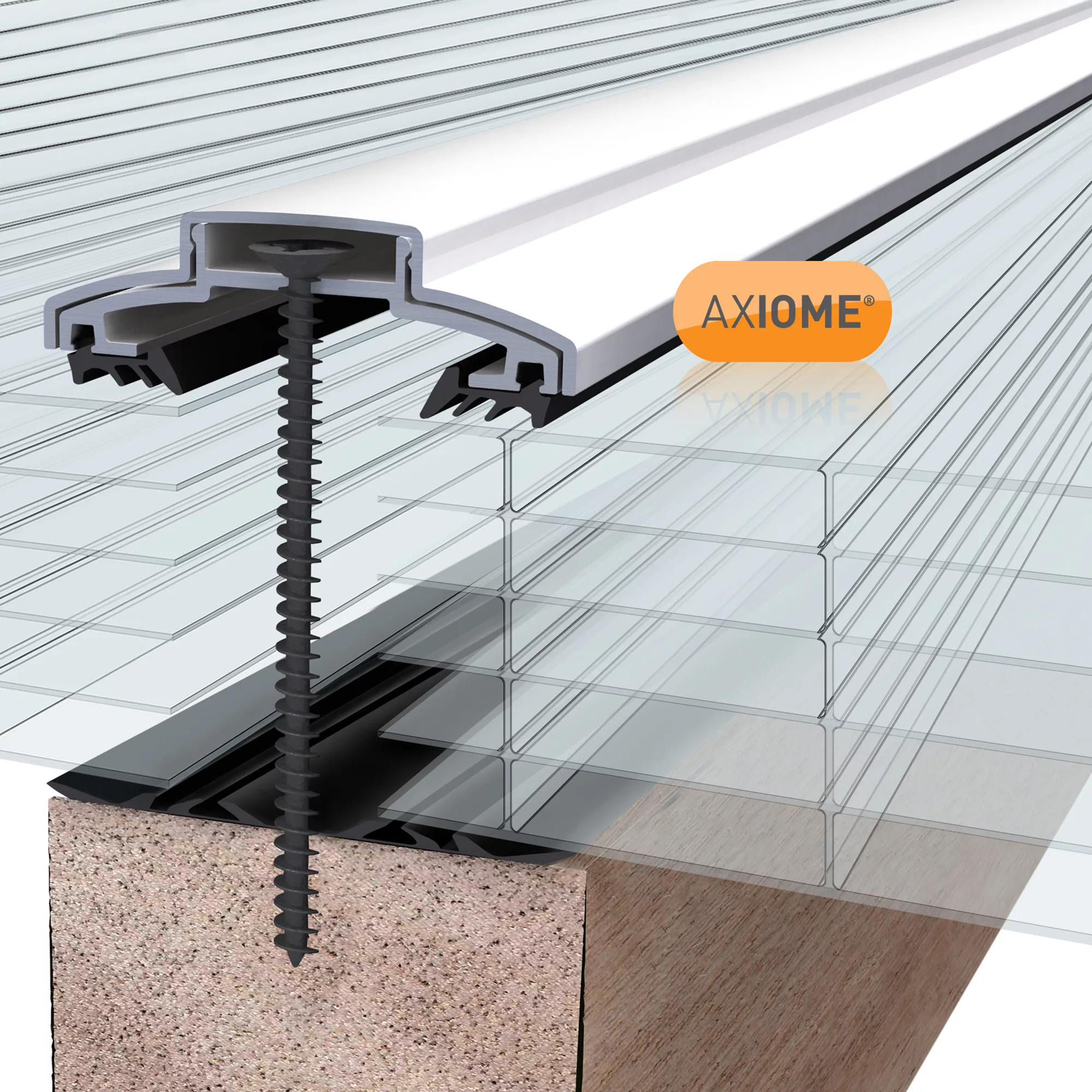 Axiome Clear Polycarbonate Multiwall Roofing Sheet (L)4m (W)1000mm (T)32mm 2 Axiome Clear Polycarbonate Multiwall Roofing Sheet (L)4m (W)1000mm (T)32mm - Image 2