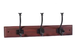 B&Q Brown Antique Effect Pine & Zinc Alloy Triple Hook (Holds)4kg