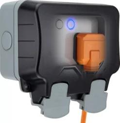 BG 13A Grey 2 Gang Outdoor Smart Weatherproof Switched Socket -Master Yale Shop bg 13a grey 2 gang outdoor smart weatherproof switched socket5050765217989 03c bq scaled