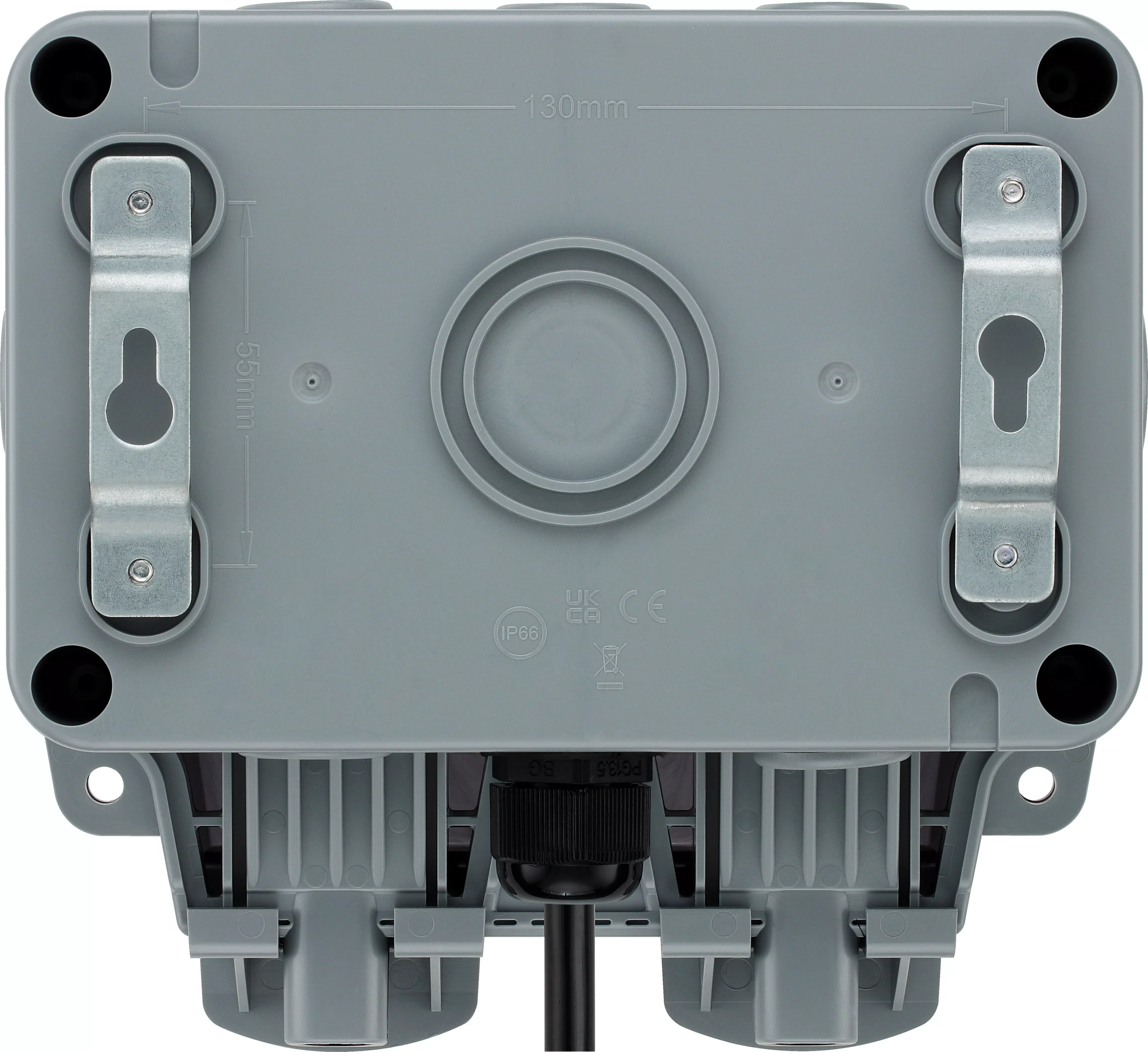 BG 13A Grey 2 Gang Outdoor Weatherproof Switched Socket Kit With Cable & RCD Plug 5 BG 13A Grey 2 Gang Outdoor Weatherproof Switched Socket Kit With Cable & RCD Plug - Image 5