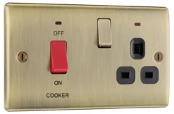 BG Antique Brass Cooker Switch & Socket With Neon & Black Inserts -Master Yale Shop bg antique brass cooker switch socket with neon black inserts5050765214094 03c scaled