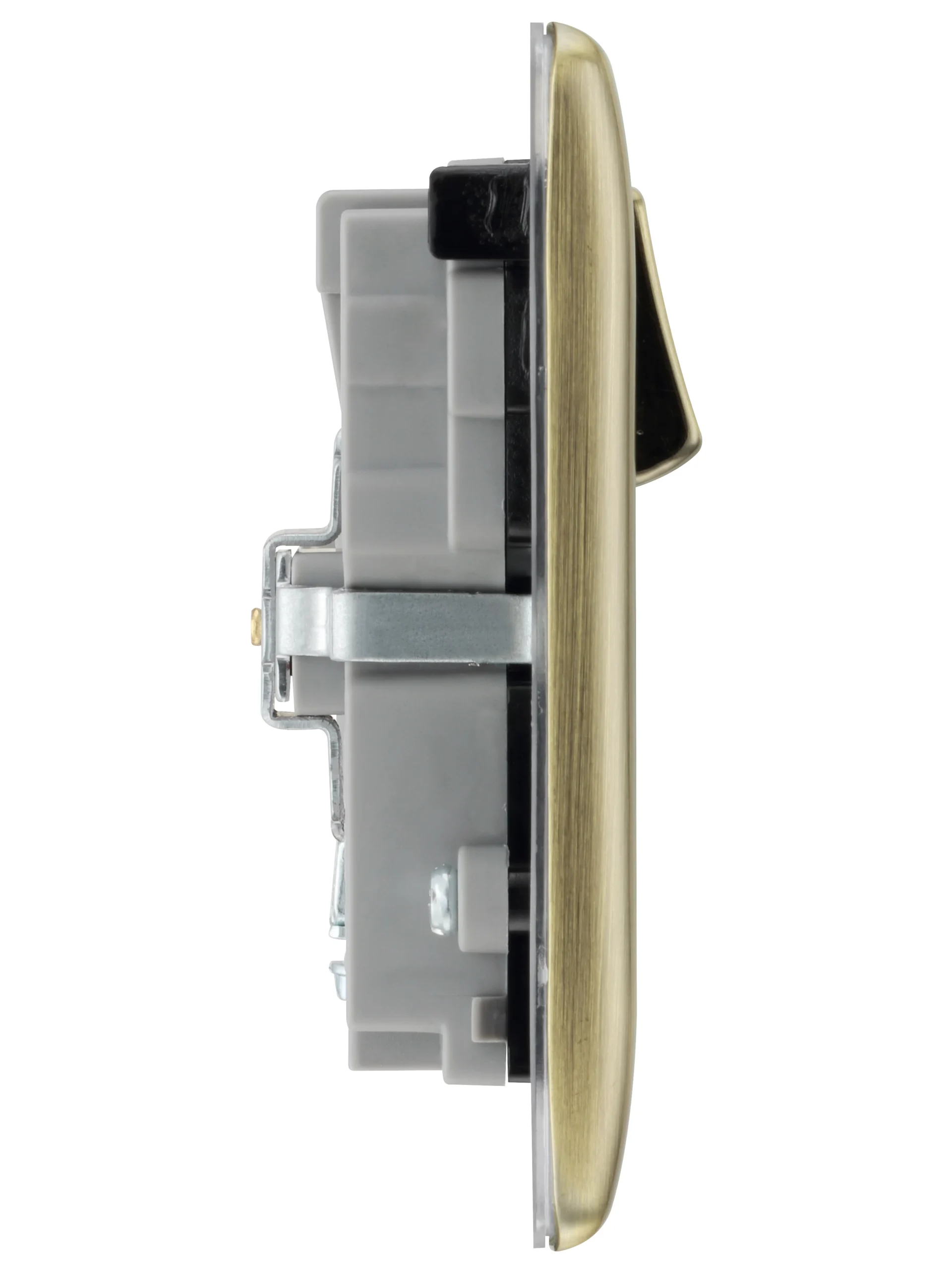 BG Antique Brass Double 13A Switched Socket With USB X2 3.1A & Black Inserts 5 BG Antique Brass Double 13A Switched Socket With USB X2 3.1A & Black Inserts - Image 5