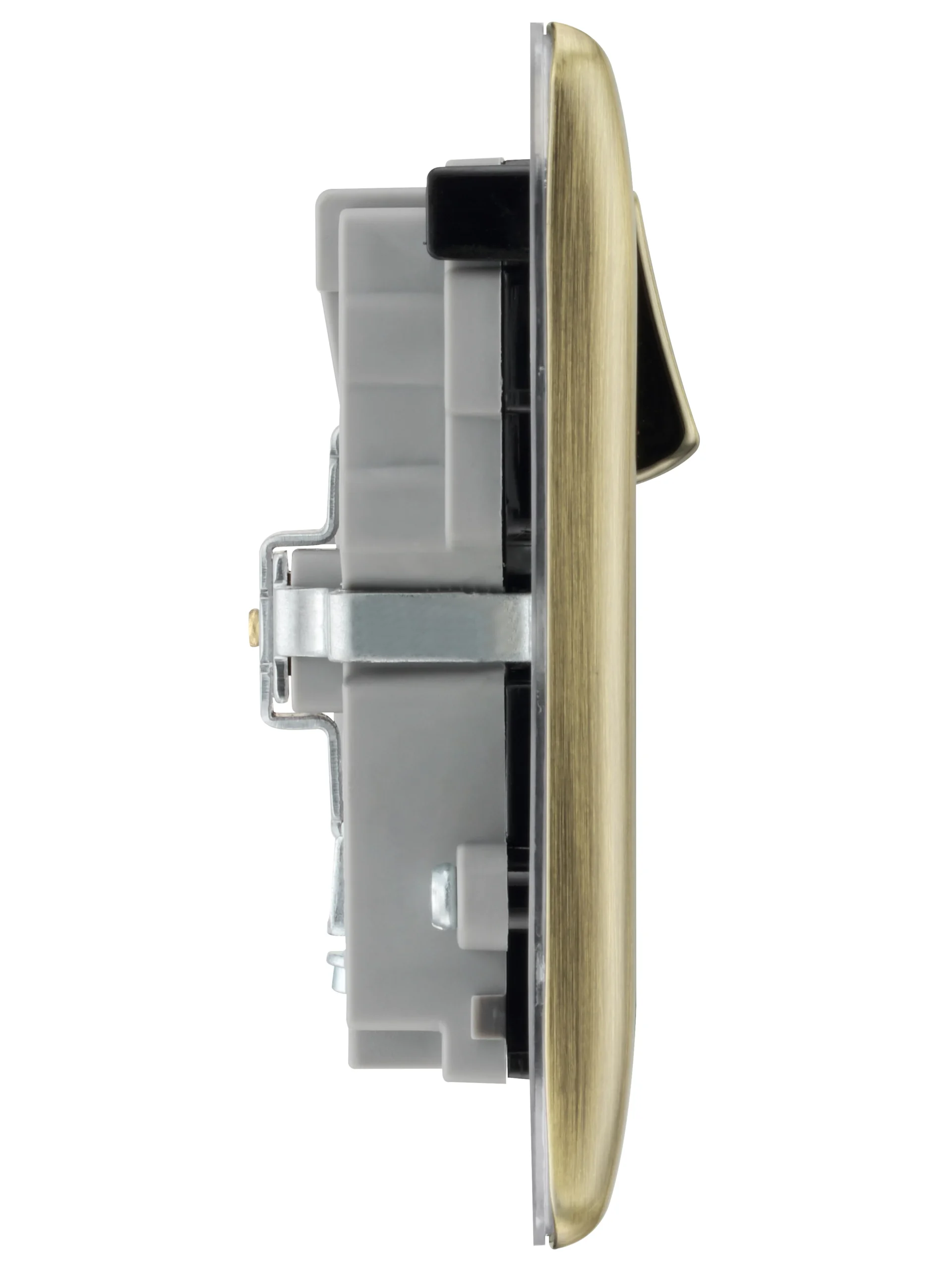 BG Antique Brass Double 13A Switched Socket With USB X2 4.2A & Black Inserts 5 BG Antique Brass Double 13A Switched Socket With USB X2 4.2A & Black Inserts - Image 5