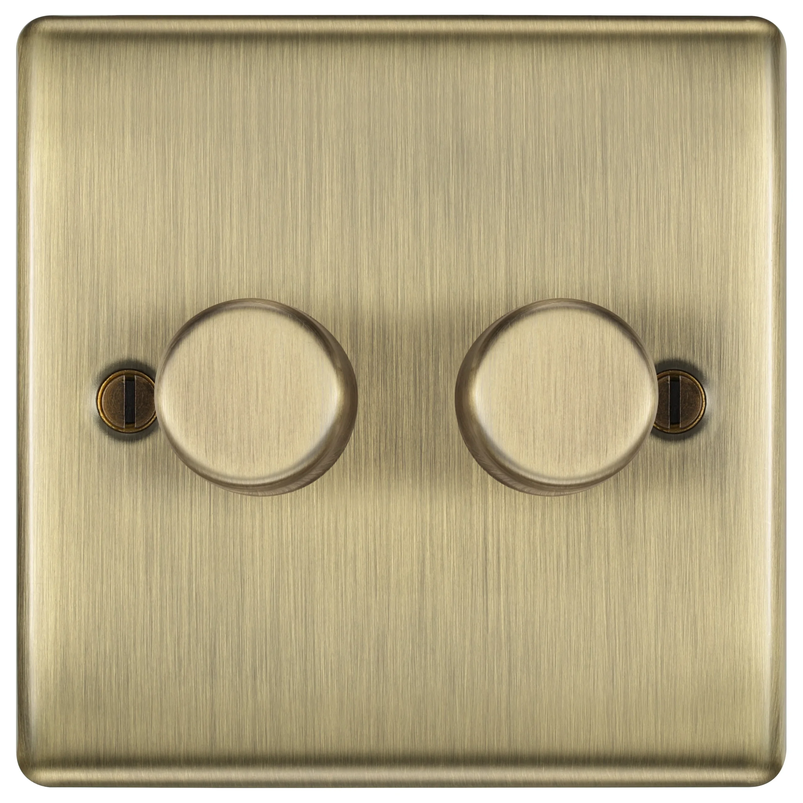 BG Antique Brass Profile Double 2 Way 400W Dimmer Switch 2 BG Antique Brass Profile Double 2 Way 400W Dimmer Switch - Image 2