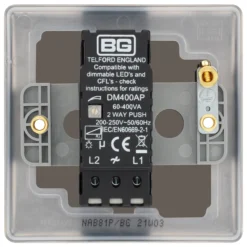 BG Antique Brass Profile Single 2 Way 400W Dimmer Switch 9 BG Antique Brass Profile Single 2 Way 400W Dimmer Switch -Master Yale Shop bg antique brass profile single 2 way 400w dimmer switch5050765214117 04c scaled