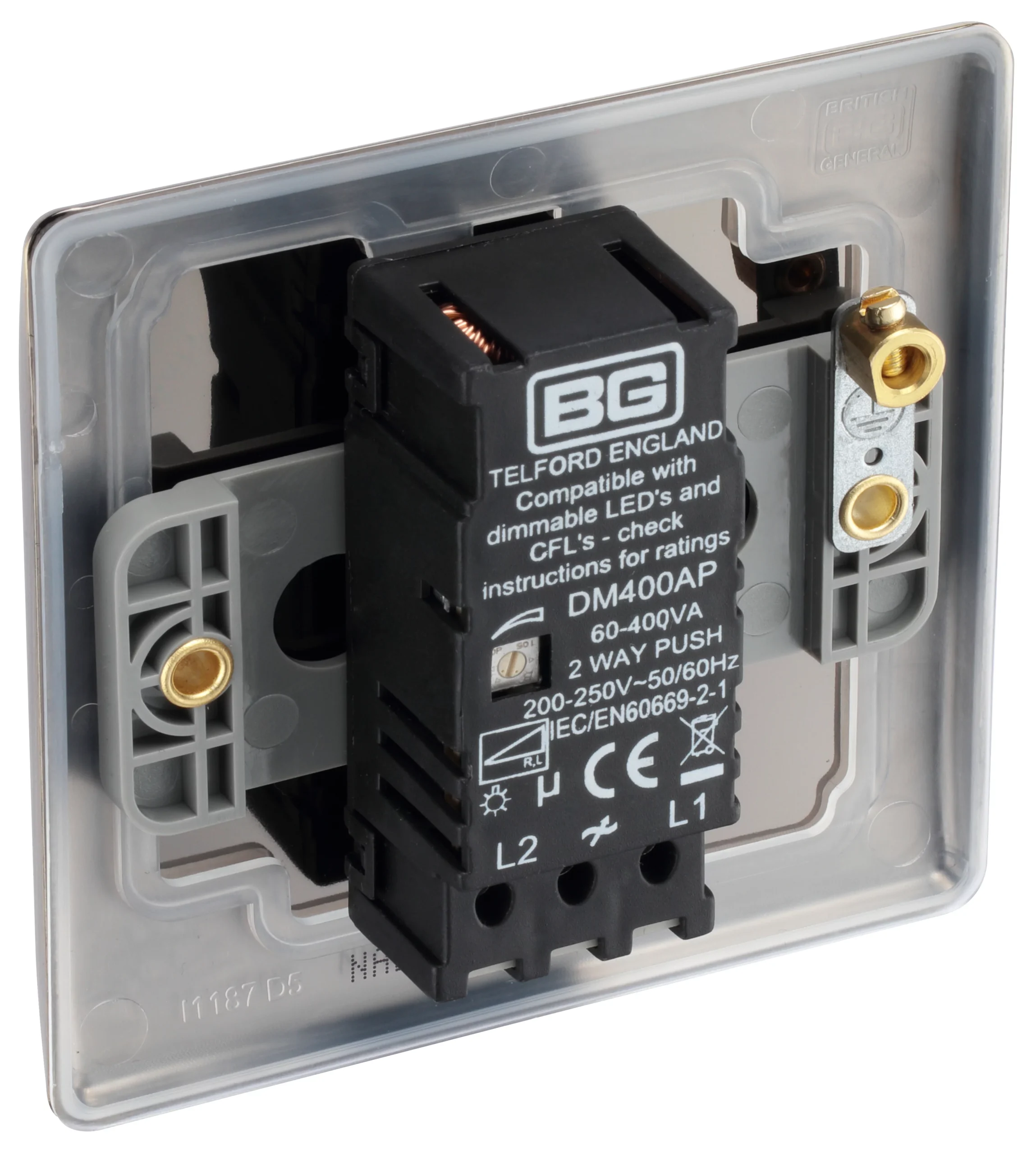 BG Antique Brass Profile Single 2 Way 400W Dimmer Switch 6 BG Antique Brass Profile Single 2 Way 400W Dimmer Switch - Image 6