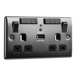 BG Black Nickel 13A Switched Double WiFi Extender Socket With USB -Master Yale Shop bg black nickel 13a switched double wifi extender socket with usb5050765160919 02bq scaled