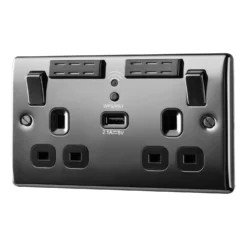 BG Black Nickel 13A Switched Double WiFi Extender Socket With USB -Master Yale Shop bg black nickel 13a switched double wifi extender socket with usb5050765160919 03bq scaled