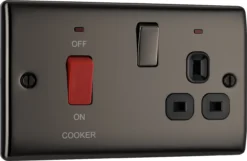 BG Black Nickel Cooker Switch & Socket With Neon & Black Inserts -Master Yale Shop bg black nickel cooker switch socket with neon black inserts5050765213127 03c scaled