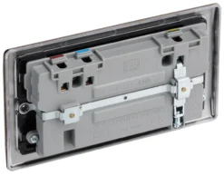 BG Black Nickel Double 13A Switched Socket With USB X2 4.2A & Black Inserts -Master Yale Shop bg black nickel double 13a switched socket with usb x2 4 2a black inserts5050765213493 21c scaled