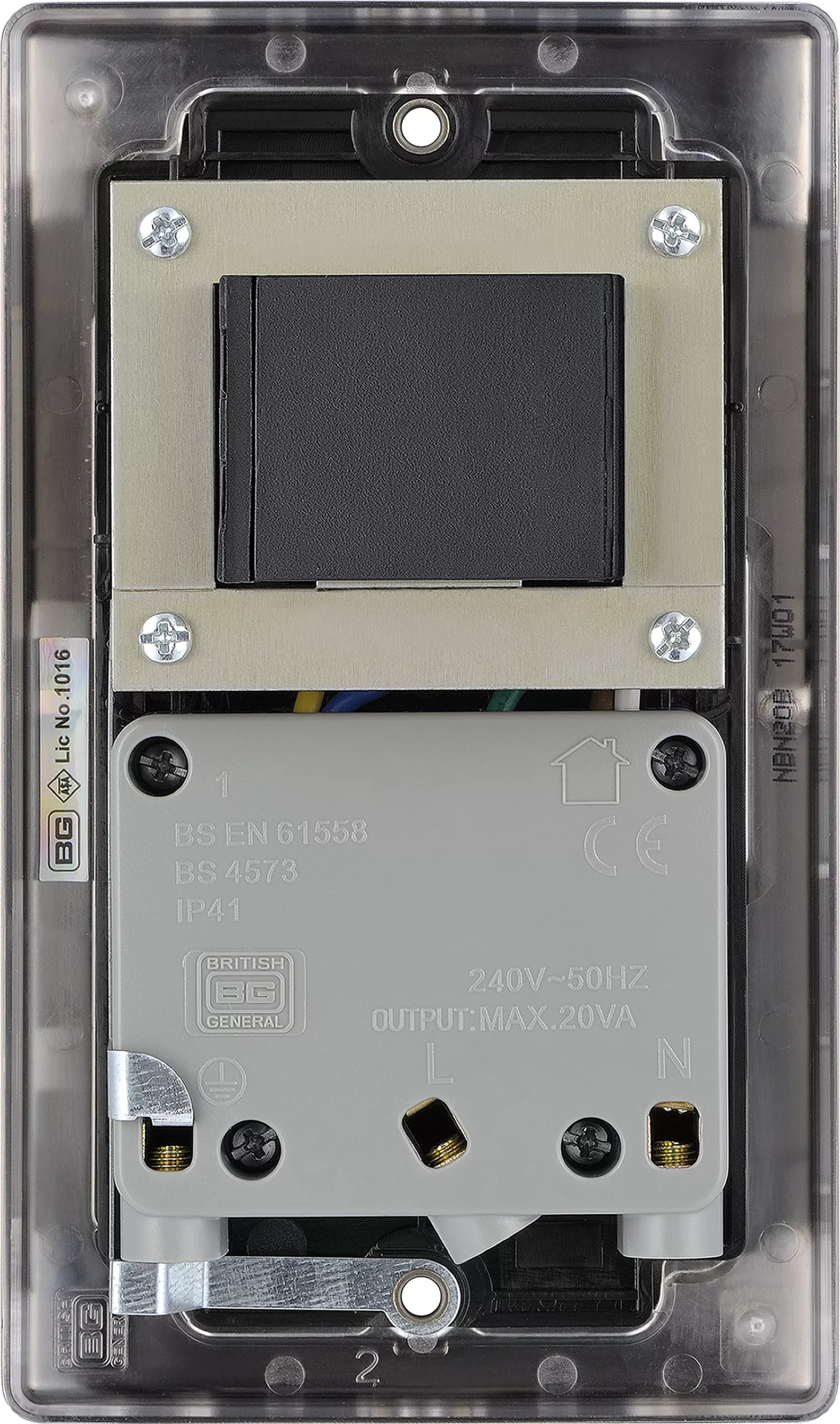 BG Black Nickel Double Screwed Shaver Socket 4 BG Black Nickel Double Screwed Shaver Socket - Image 4