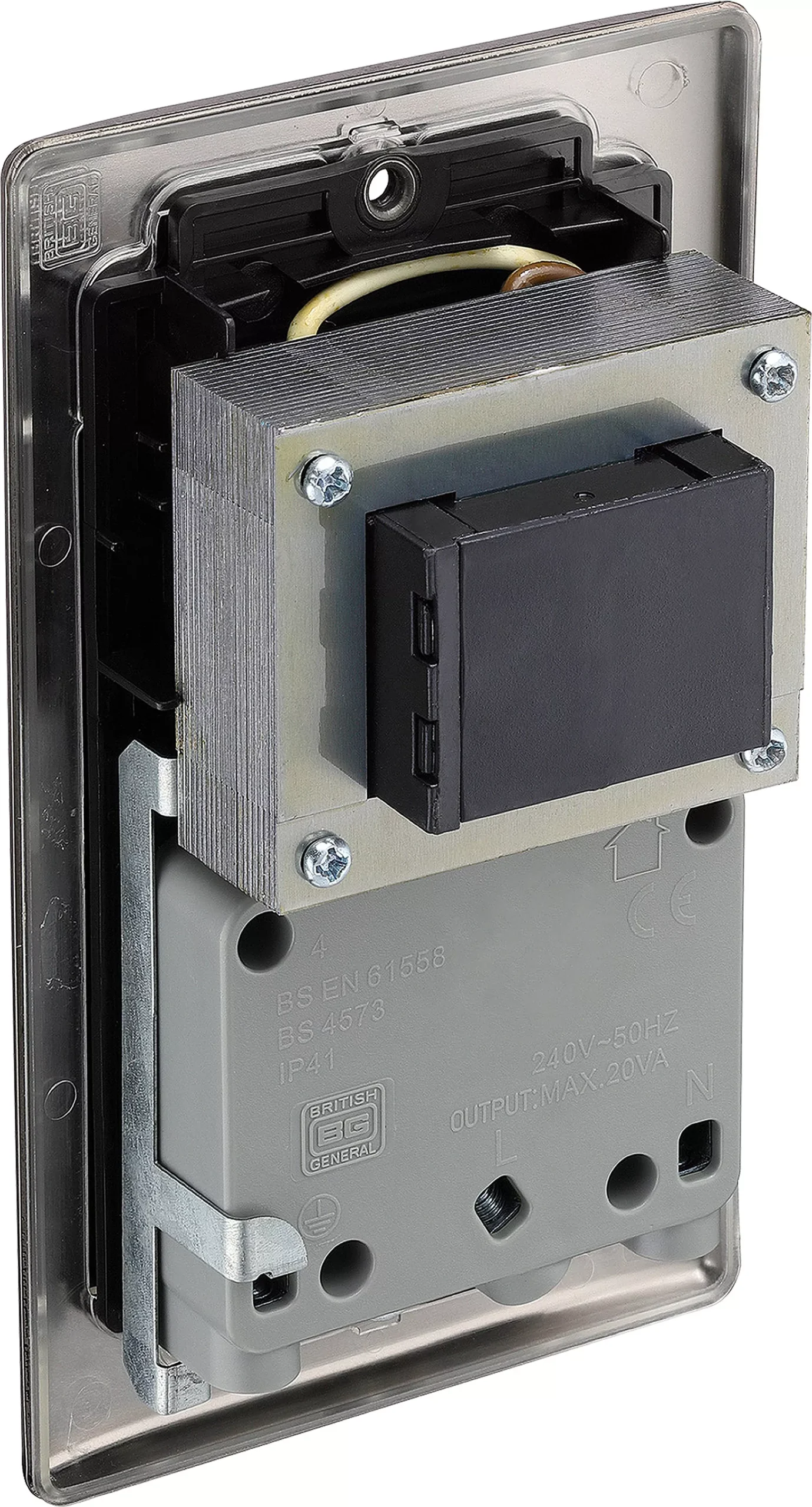 BG Black Nickel Double Screwed Shaver Socket 6 BG Black Nickel Double Screwed Shaver Socket - Image 6