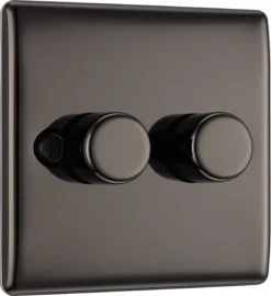 BG Black Nickel Raised Slim Profile Double 2 Way 400W Dimmer Switch -Master Yale Shop bg black nickel raised slim profile double 2 way 400w dimmer switch5050765213158 03c scaled