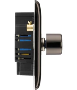 BG Black Nickel Raised Slim Profile Double 2 Way 400W Dimmer Switch -Master Yale Shop bg black nickel raised slim profile double 2 way 400w dimmer switch5050765213158 05c scaled