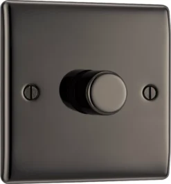 BG Black Nickel Raised Slim Profile Single 2 Way 400W Dimmer Switch -Master Yale Shop bg black nickel raised slim profile single 2 way 400w dimmer switch5050765213141 03c