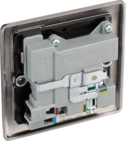 BG Black Nickel Single 13A Switched Socket With USB X2 & Black Inserts 11 BG Black Nickel Single 13A Switched Socket With USB X2 & Black Inserts -Master Yale Shop bg black nickel single 13a switched socket with usb x2 black inserts5050765213042 21c scaled