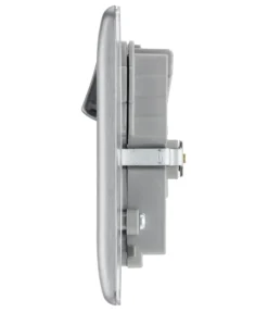 BG Brushed Steel Double 13A Switched Socket With USB X2 4.2A & Grey Inserts -Master Yale Shop bg brushed steel double 13a switched socket with usb x2 4 2a grey inserts5050765213509 05c scaled