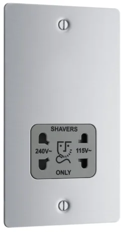 BG Brushed Steel Double Flat Screwed Shaver Socket Matt Steel Effect 8 BG Brushed Steel Double Flat Screwed Shaver Socket Matt Steel Effect -Master Yale Shop bg brushed steel double flat screwed shaver socket matt steel effect5050765008204 03c scaled