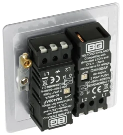 BG Brushed Steel Flat Profile Single 2 Way 400W Dimmer Switch -Master Yale Shop bg brushed steel flat profile single 2 way 400w dimmer switch5050765006057 21c scaled