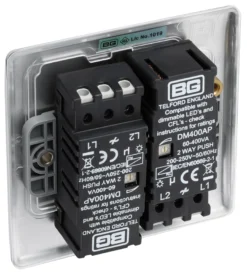 BG Brushed Steel Profile Double 2 Way 400W Dimmer Switch -Master Yale Shop bg brushed steel profile double 2 way 400w dimmer switch5050765213318 21c scaled