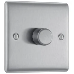 BG Brushed Steel Profile Single 2 Way 400W Dimmer Switch -Master Yale Shop bg brushed steel profile single 2 way 400w dimmer switch5050765213301 03c scaled