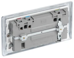 BG Chrome Double 13A Switched Socket With USB X2 4.2A & White Inserts -Master Yale Shop bg chrome double 13a switched socket with usb x2 4 2a white inserts5050765214162 21c scaled