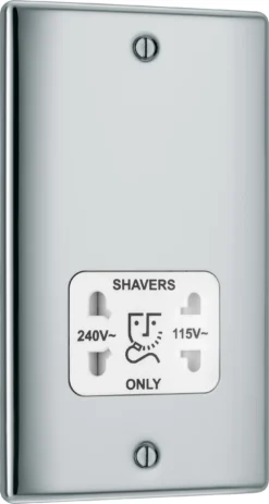 BG Chrome Double Screwed Shaver Socket 8 BG Chrome Double Screwed Shaver Socket -Master Yale Shop bg chrome double screwed shaver socket5050765020275 03c scaled