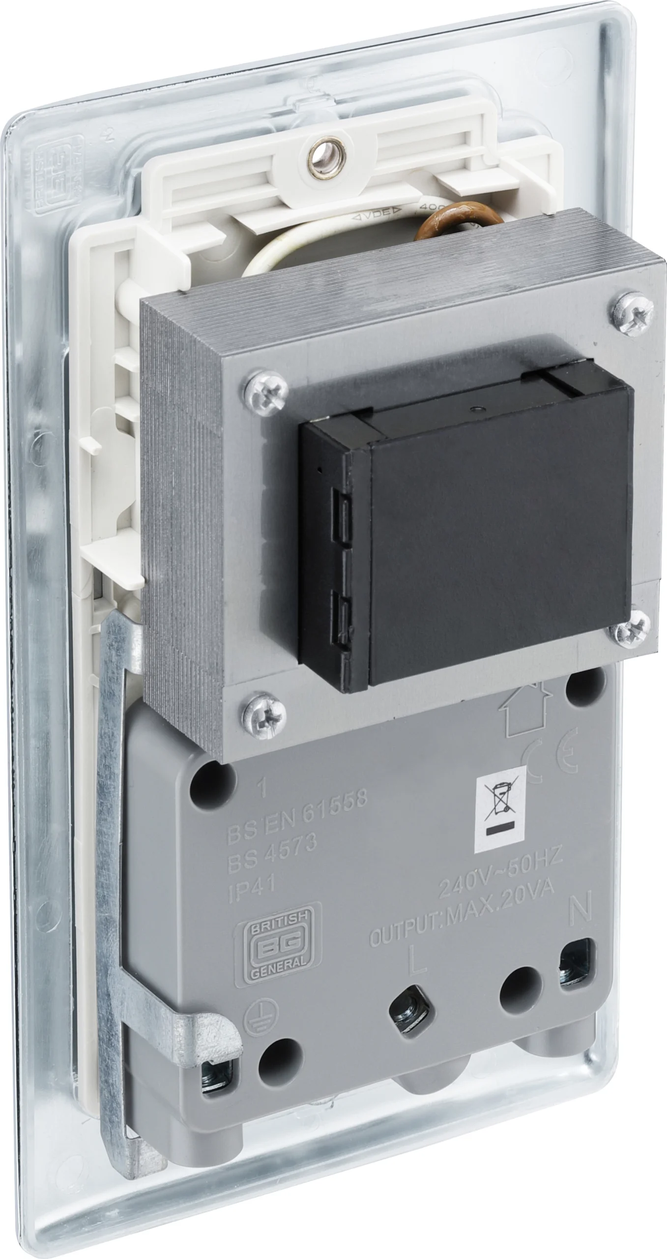 BG Chrome Double Screwed Shaver Socket 6 BG Chrome Double Screwed Shaver Socket - Image 6