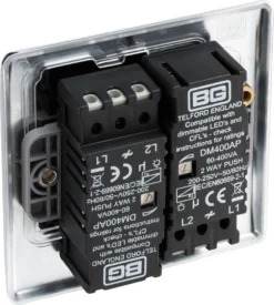 BG Chrome Raised Slim Profile Double 2 Way 400W Dimmer Switch -Master Yale Shop bg chrome raised slim profile double 2 way 400w dimmer switch5050765214209 21c scaled