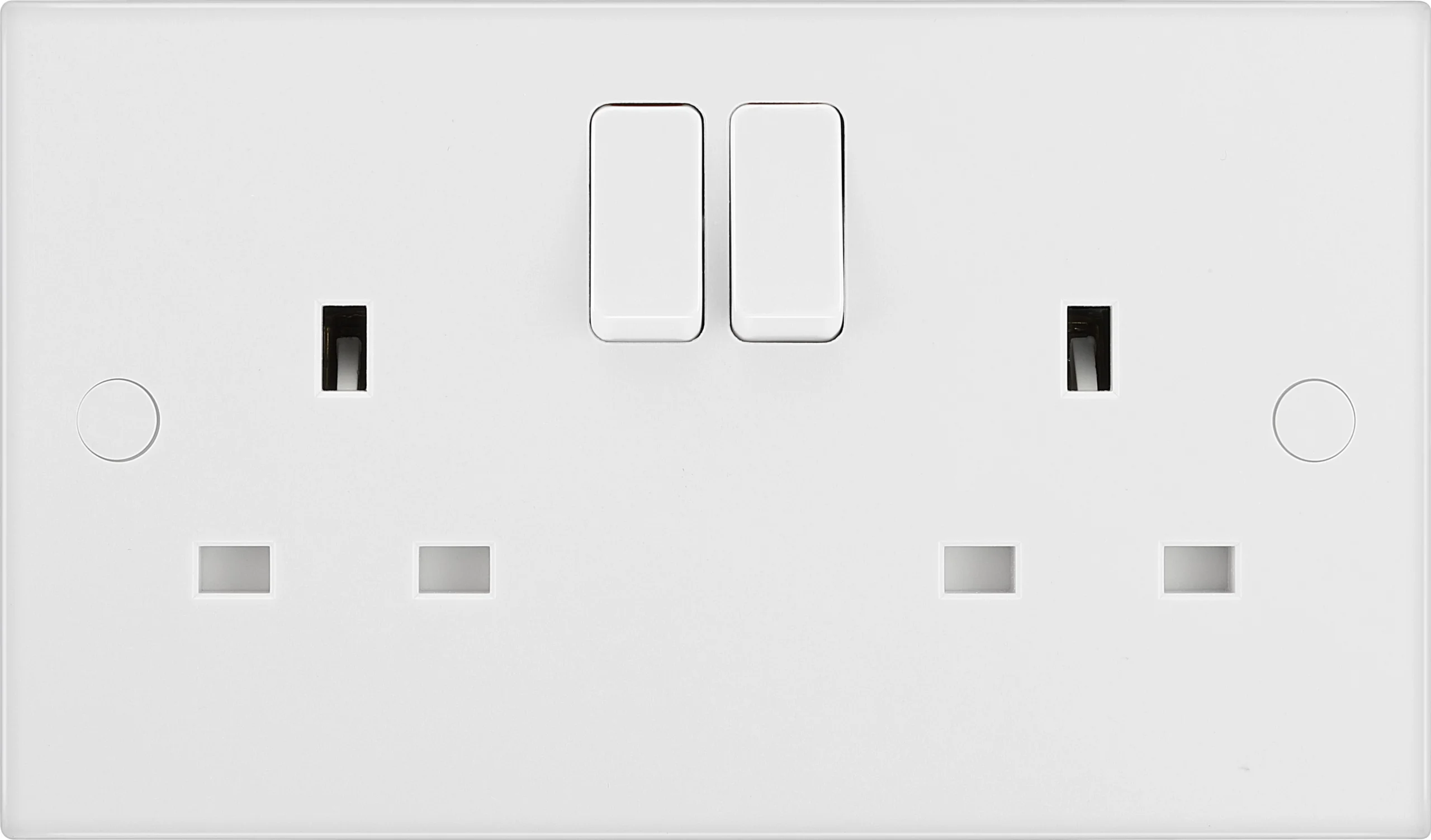 BG Double 13A Switched Socket & White Inserts, Pack Of 5 2 BG Double 13A Switched Socket & White Inserts, Pack Of 5 - Image 2
