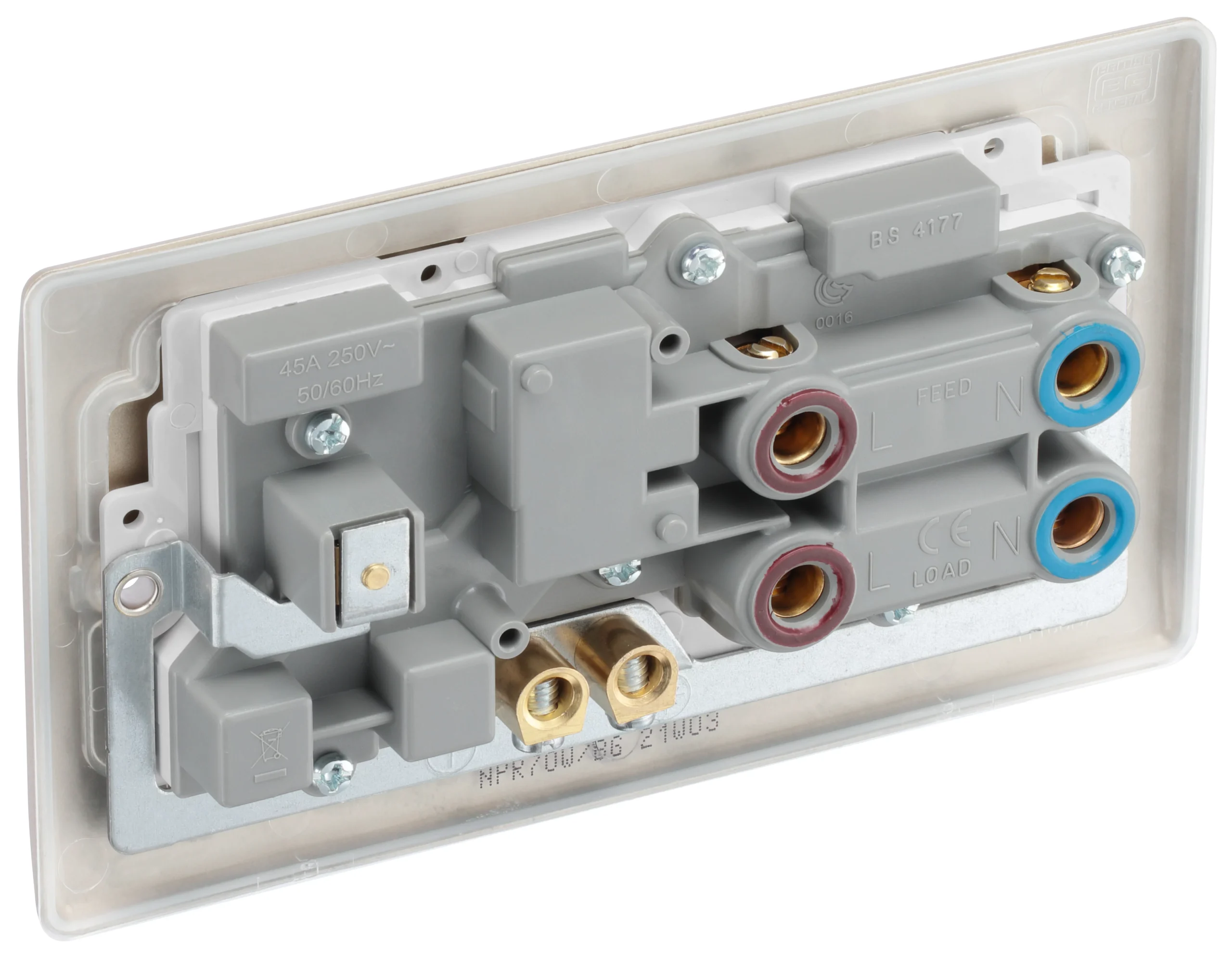 BG Nickel Cooker Switch & Socket With Neon & White Inserts 6 BG Nickel Cooker Switch & Socket With Neon & White Inserts - Image 6