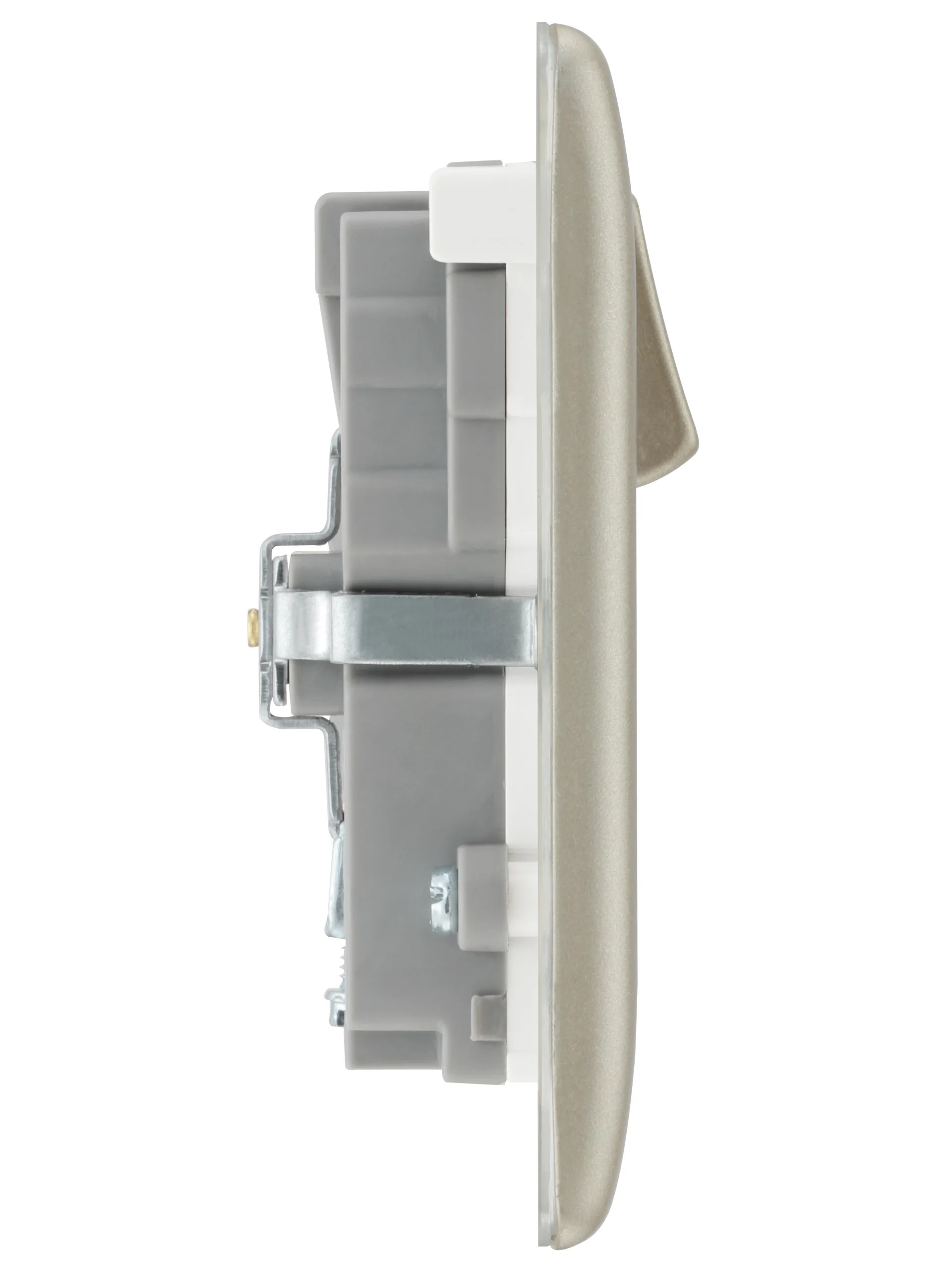 BG Nickel Double 13A Switched Socket With USB X2 4.2A & White Inserts 5 BG Nickel Double 13A Switched Socket With USB X2 4.2A & White Inserts - Image 5