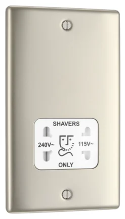 BG Nickel Double Raised Slim Screwed Shaver Socket Matt Pearl Nickel Effect -Master Yale Shop bg nickel double raised slim screwed shaver socket matt pearl nickel effect5050765213349 03c scaled