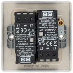 BG Nickel Raised Slim Profile Double 2 Way 400W Dimmer Switch -Master Yale Shop bg nickel raised slim profile double 2 way 400w dimmer switch5050765213479 04c scaled