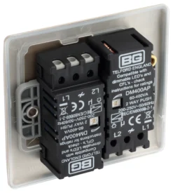 BG Nickel Raised Slim Profile Double 2 Way 400W Dimmer Switch -Master Yale Shop bg nickel raised slim profile double 2 way 400w dimmer switch5050765213479 21c scaled